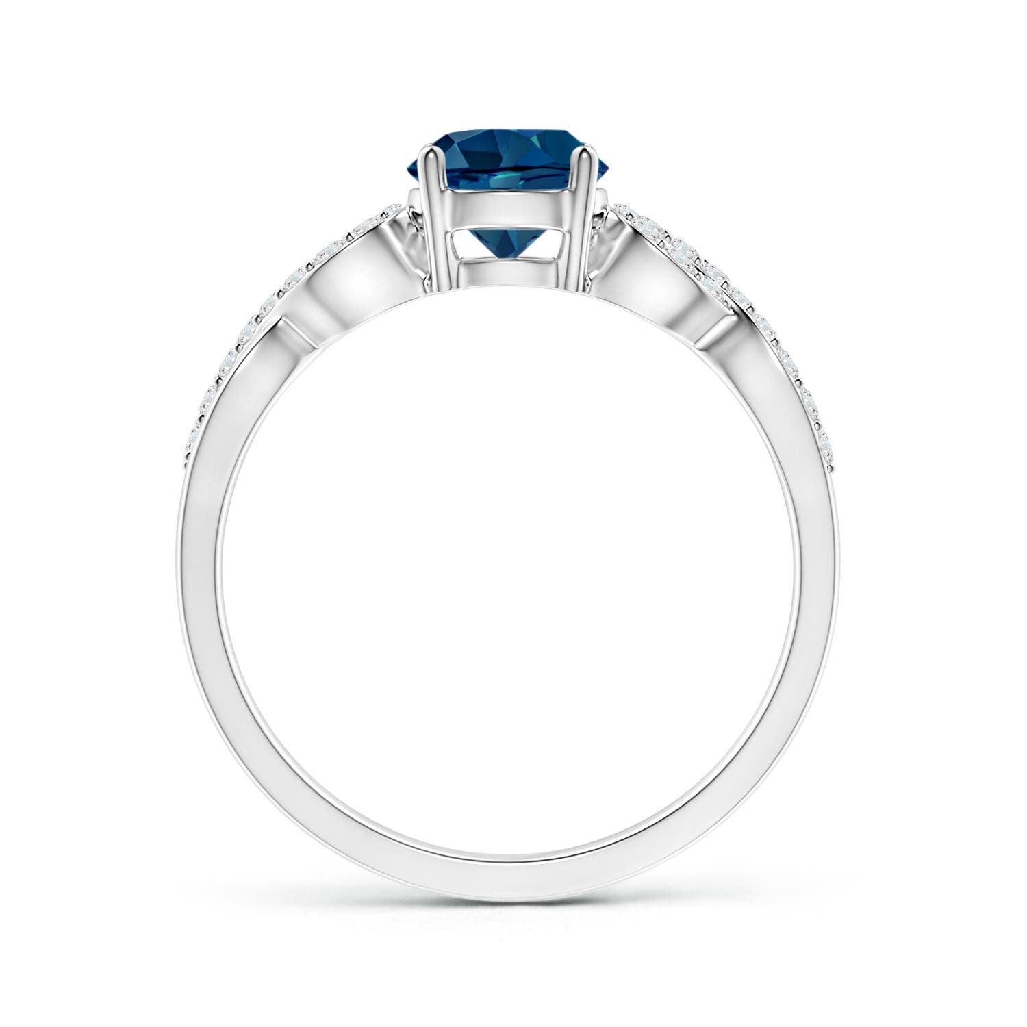 AAAA - London Blue Topaz / 1.14 CT / 14 KT White Gold