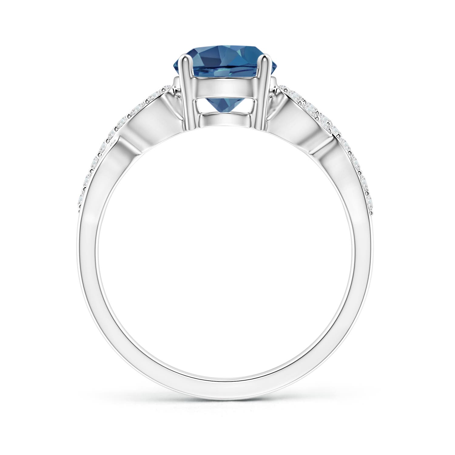 A - London Blue Topaz / 1.79 CT / 14 KT White Gold