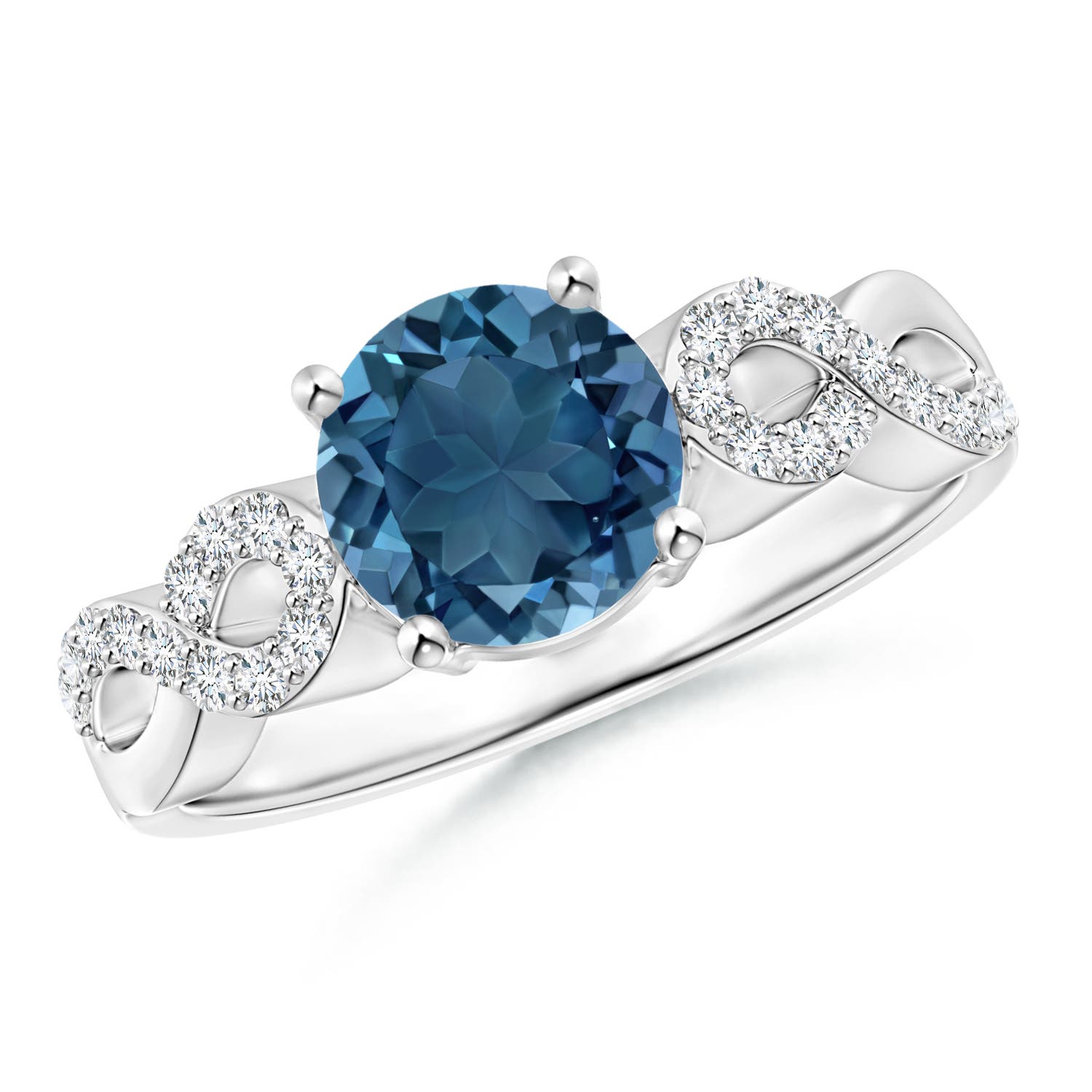 AA - London Blue Topaz / 1.79 CT / 14 KT White Gold