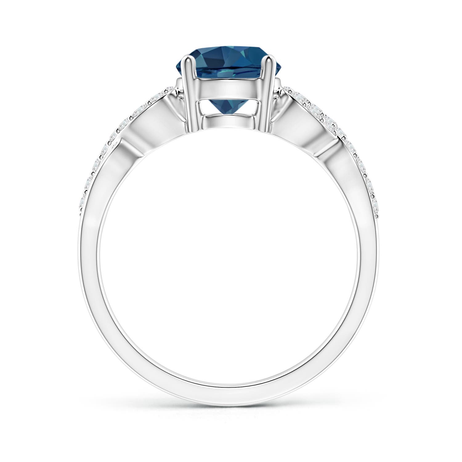 AA - London Blue Topaz / 1.79 CT / 14 KT White Gold