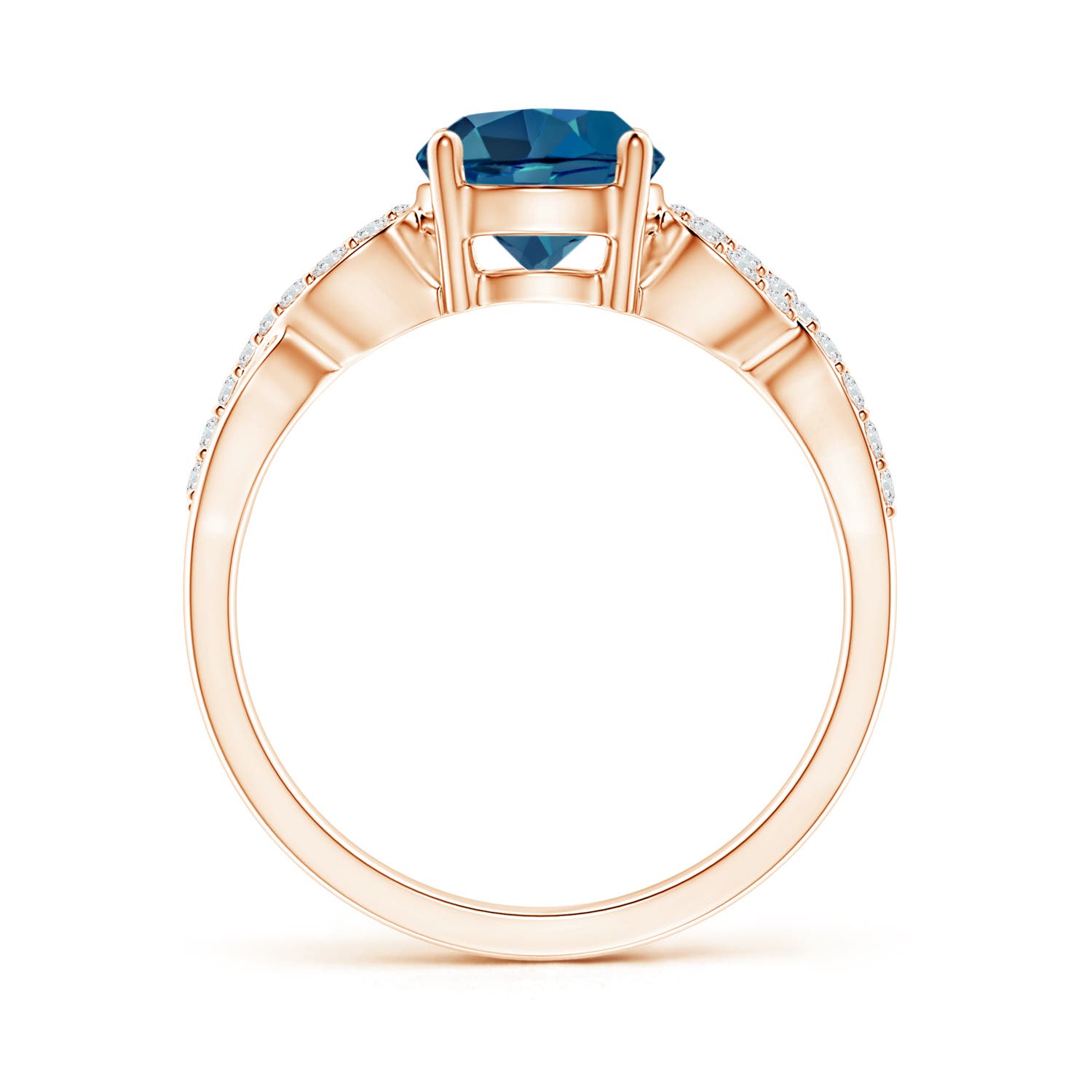 AAA - London Blue Topaz / 1.79 CT / 14 KT Rose Gold