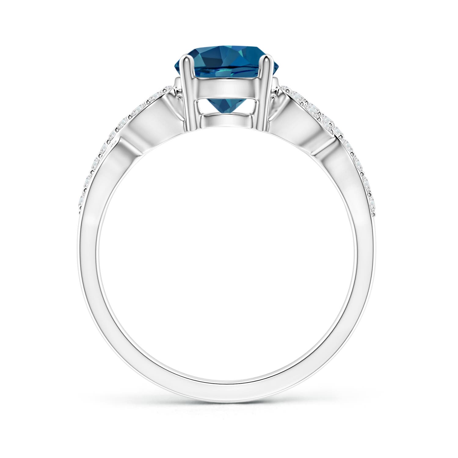 AAA - London Blue Topaz / 1.79 CT / 14 KT White Gold