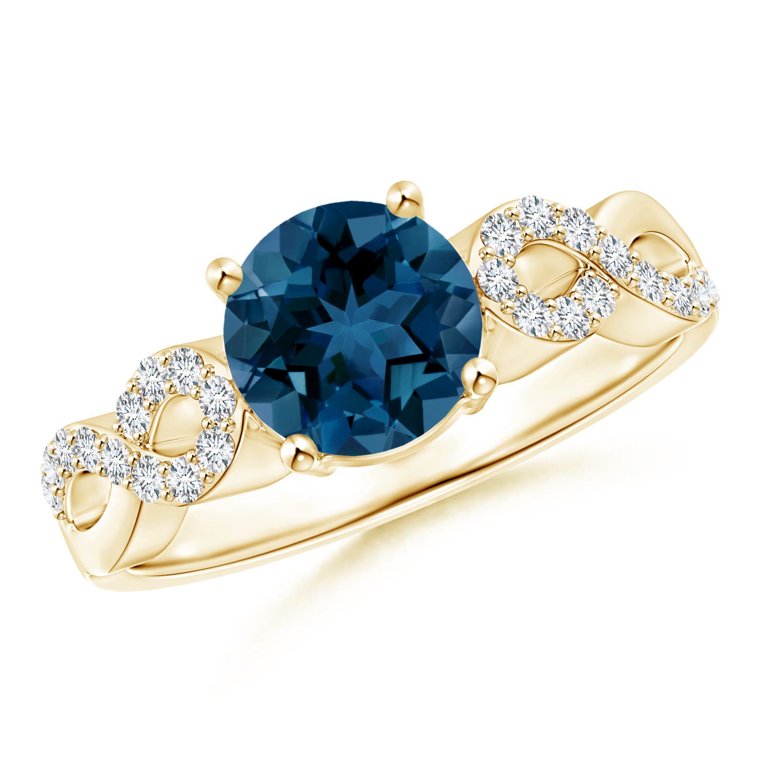 AAA - London Blue Topaz / 1.79 CT / 14 KT Yellow Gold