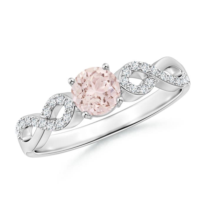 A - Morganite / 0.55 CT / 14 KT White Gold