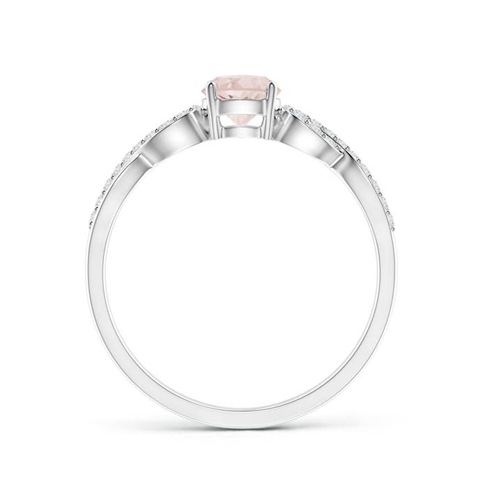 A - Morganite / 0.55 CT / 14 KT White Gold