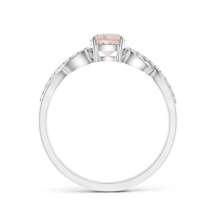 AA - Morganite / 0.55 CT / 14 KT White Gold