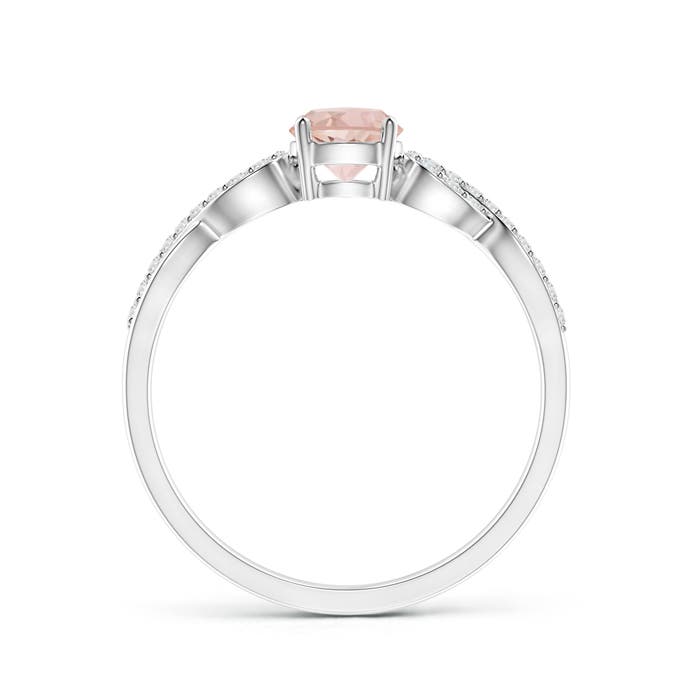 AAA - Morganite / 0.55 CT / 14 KT White Gold