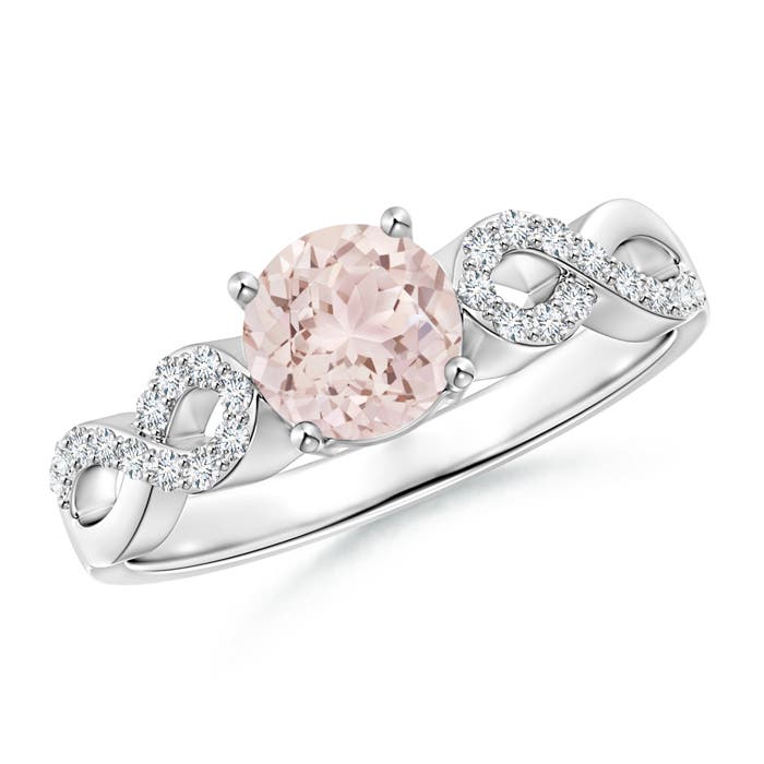 A - Morganite / 0.89 CT / 14 KT White Gold