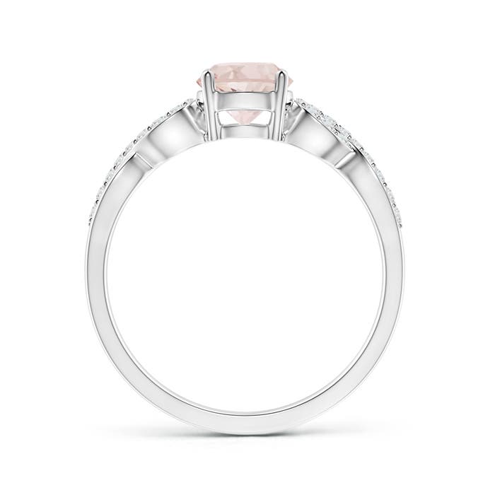 A - Morganite / 0.89 CT / 14 KT White Gold