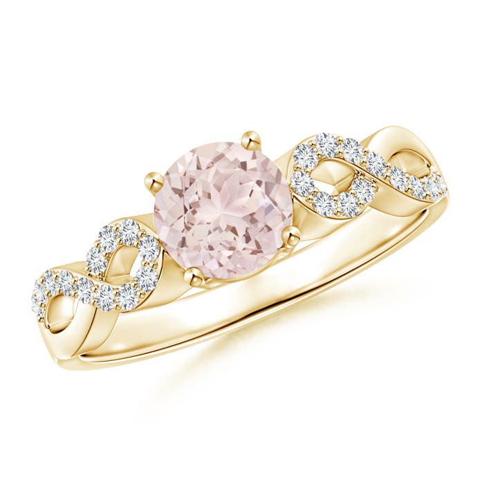 A - Morganite / 0.89 CT / 14 KT Yellow Gold