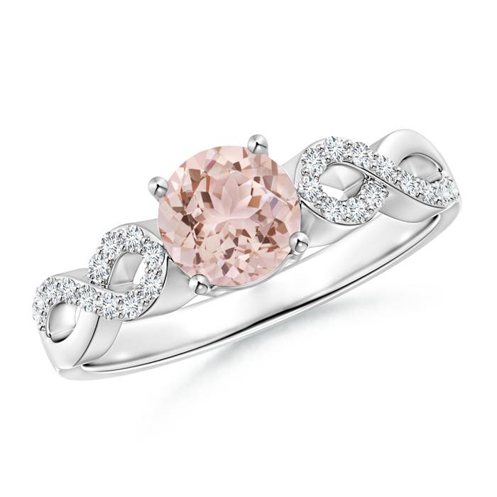 AAA - Morganite / 0.89 CT / 14 KT White Gold