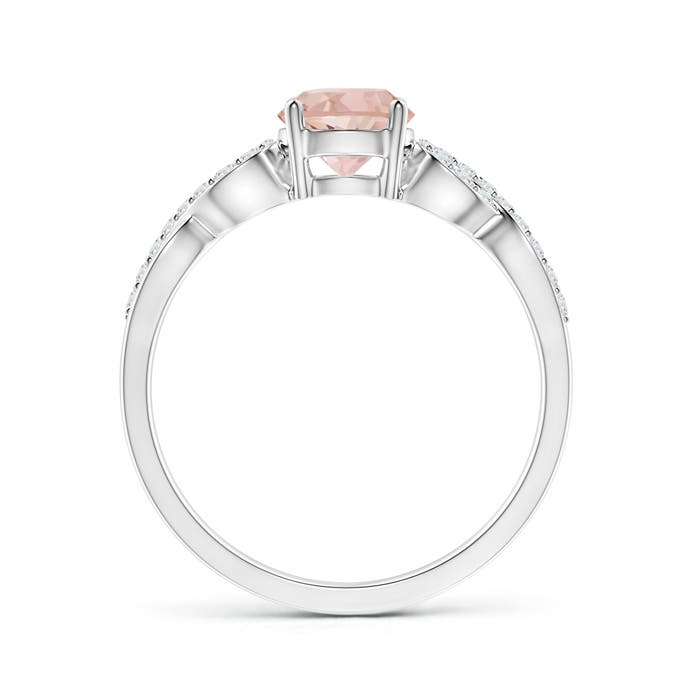 AAAA - Morganite / 0.89 CT / 14 KT White Gold