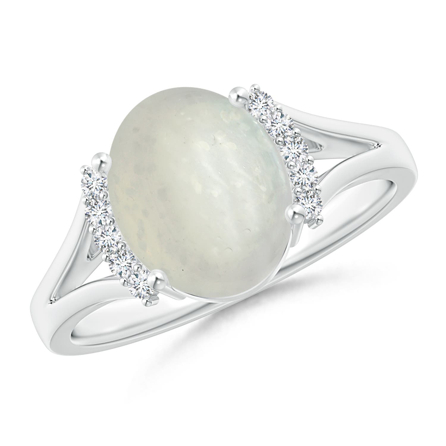 A - Moonstone / 2.6 CT / 14 KT White Gold