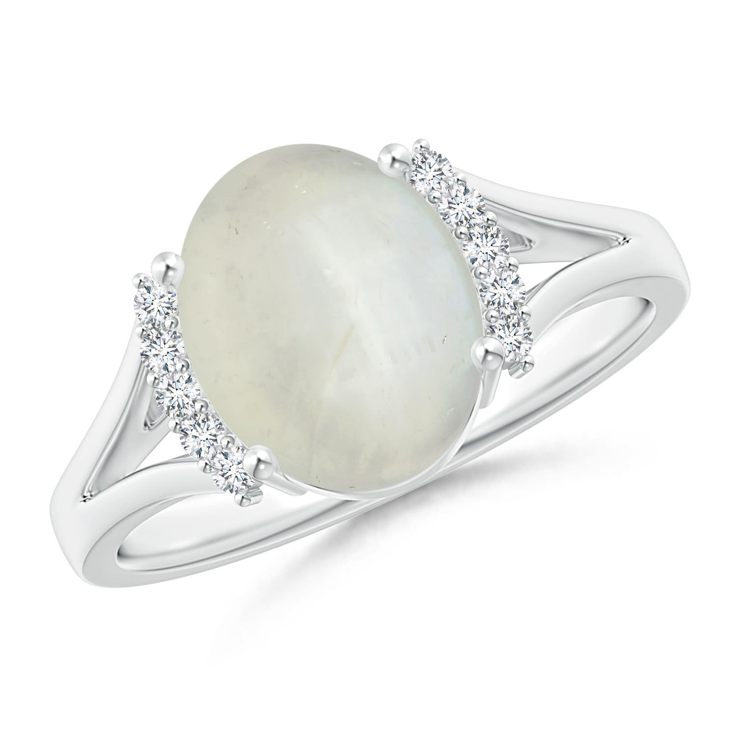 AA - Moonstone / 2.6 CT / 14 KT White Gold