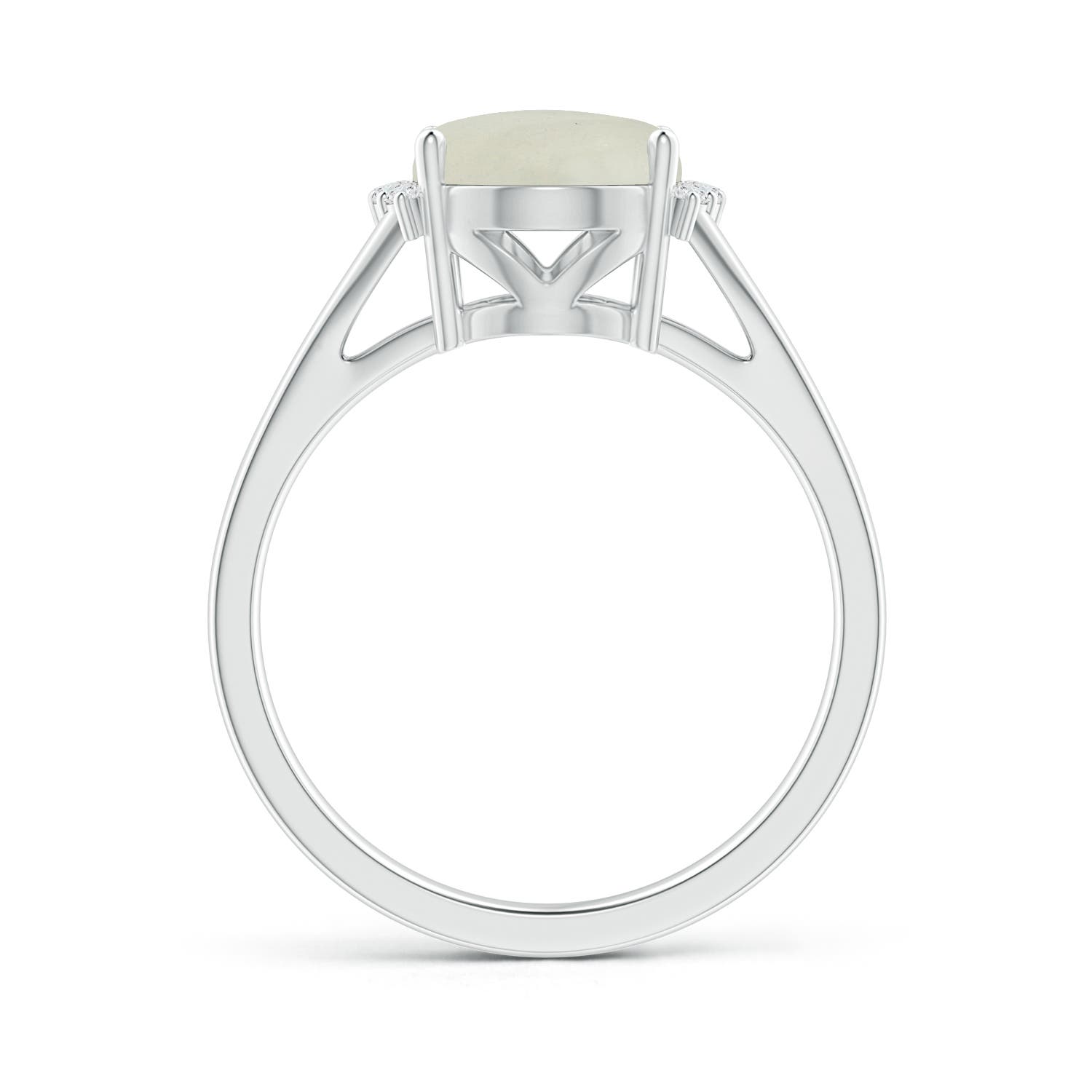 AA - Moonstone / 2.6 CT / 14 KT White Gold