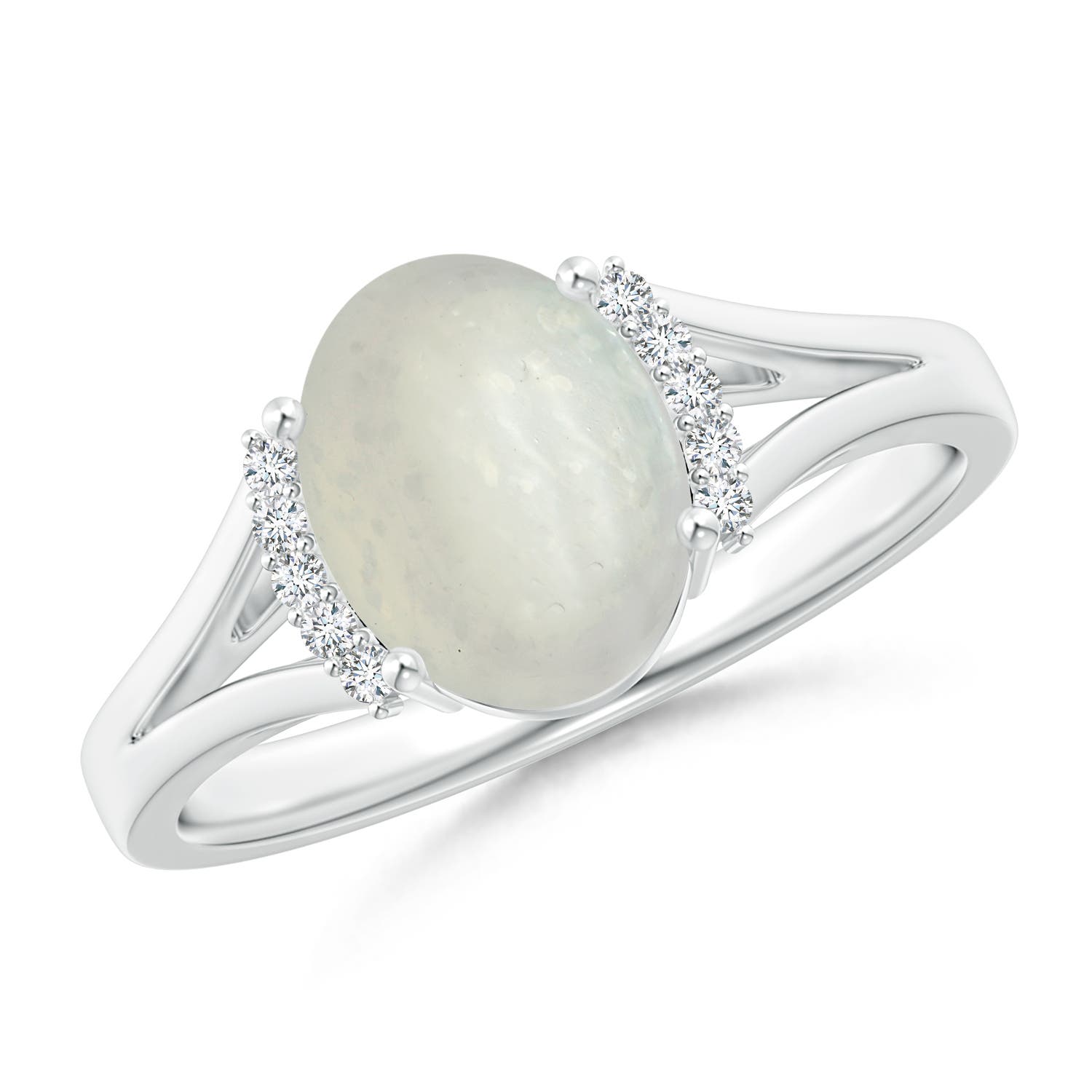 A - Moonstone / 1.77 CT / 14 KT White Gold