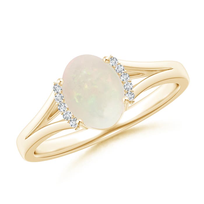 A - Opal / 0.85 CT / 14 KT Yellow Gold