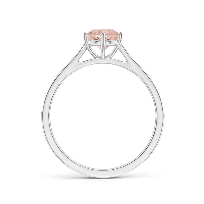 AAAA - Morganite / 0.81 CT / 14 KT White Gold