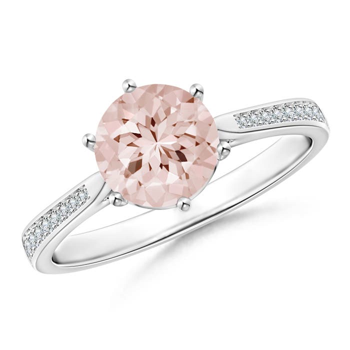 AA - Morganite / 1.21 CT / 14 KT White Gold