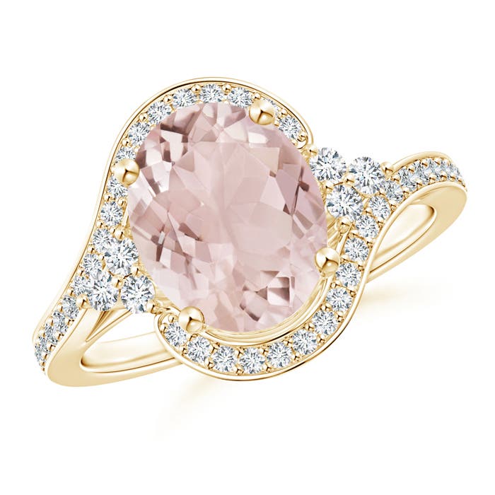 A - Morganite / 2.87 CT / 14 KT Yellow Gold