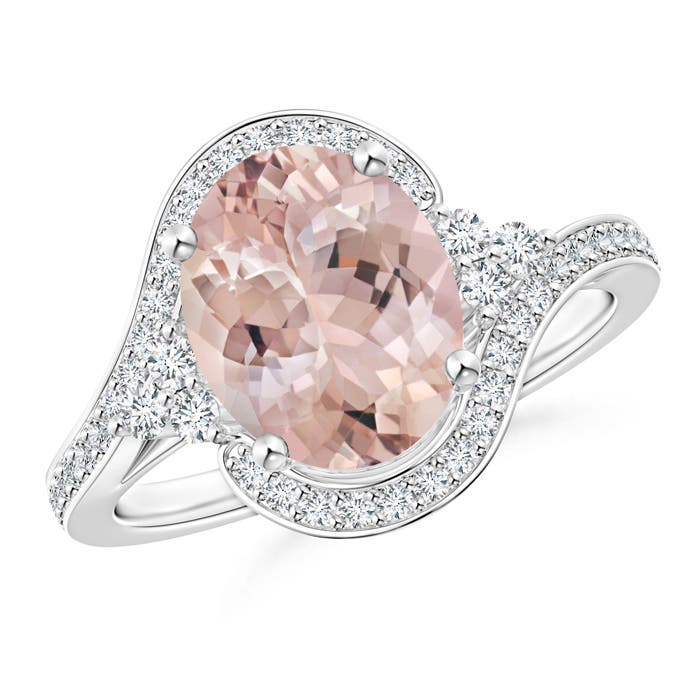 AA - Morganite / 2.87 CT / 14 KT White Gold