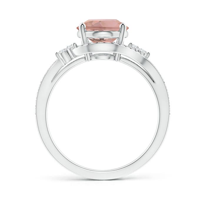 AAAA - Morganite / 2.87 CT / 14 KT White Gold