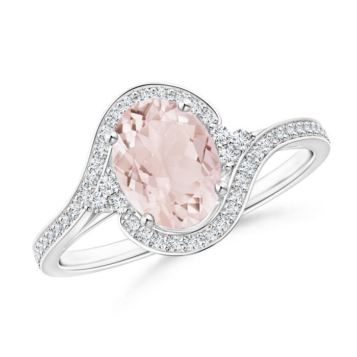 A - Morganite / 1.31 CT / 14 KT White Gold