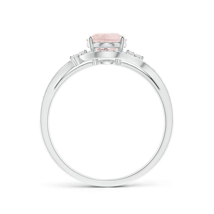 A - Morganite / 1.31 CT / 14 KT White Gold