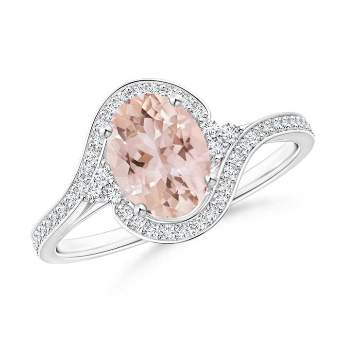 AAA - Morganite / 1.31 CT / 14 KT White Gold