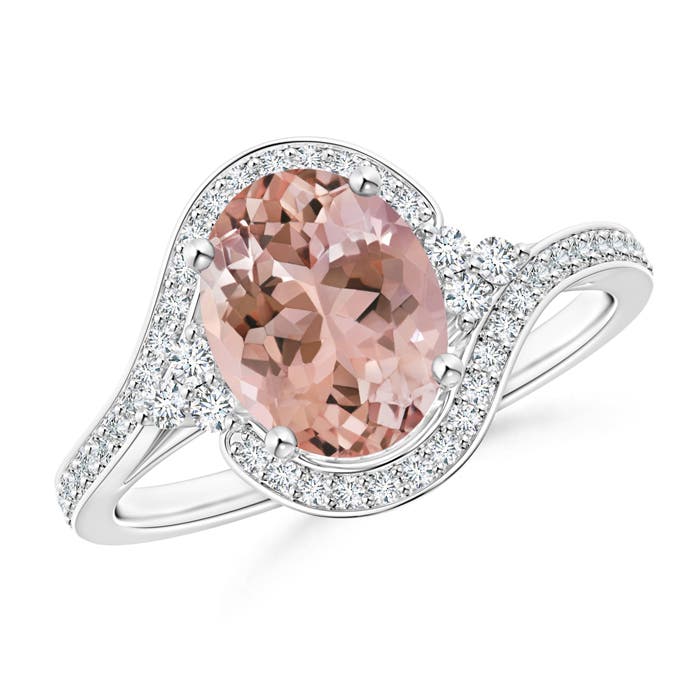 AAAA - Morganite / 1.94 CT / 14 KT White Gold