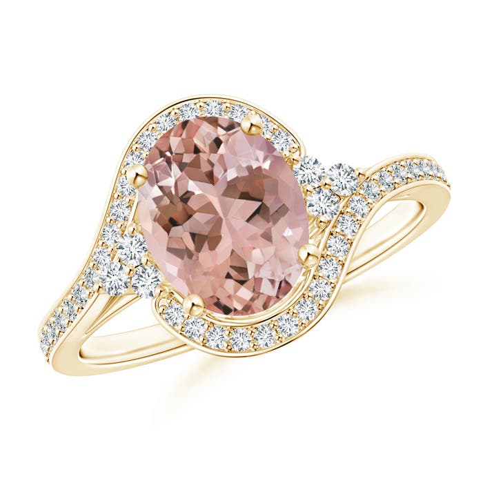 AAAA - Morganite / 1.94 CT / 14 KT Yellow Gold