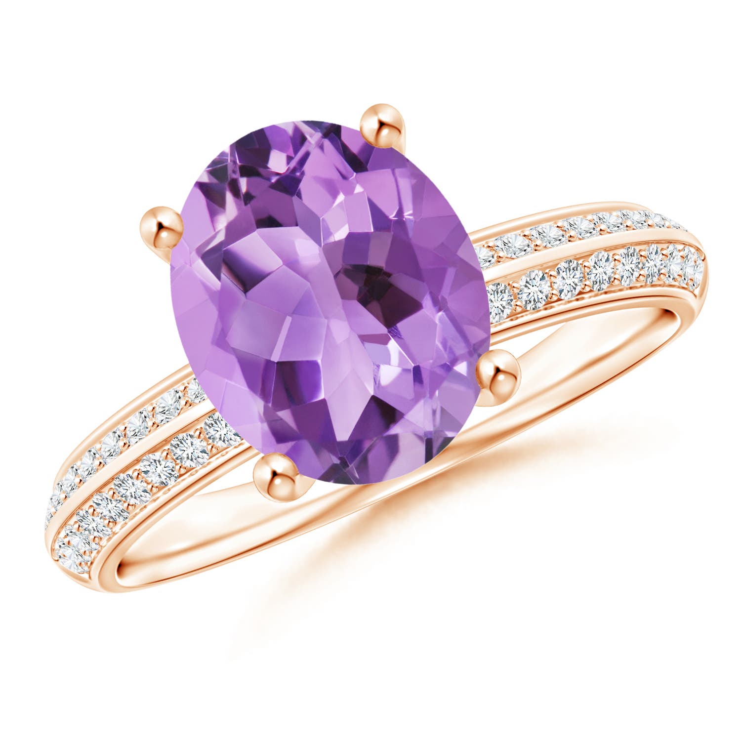 A - Amethyst / 2.5 CT / 14 KT Rose Gold