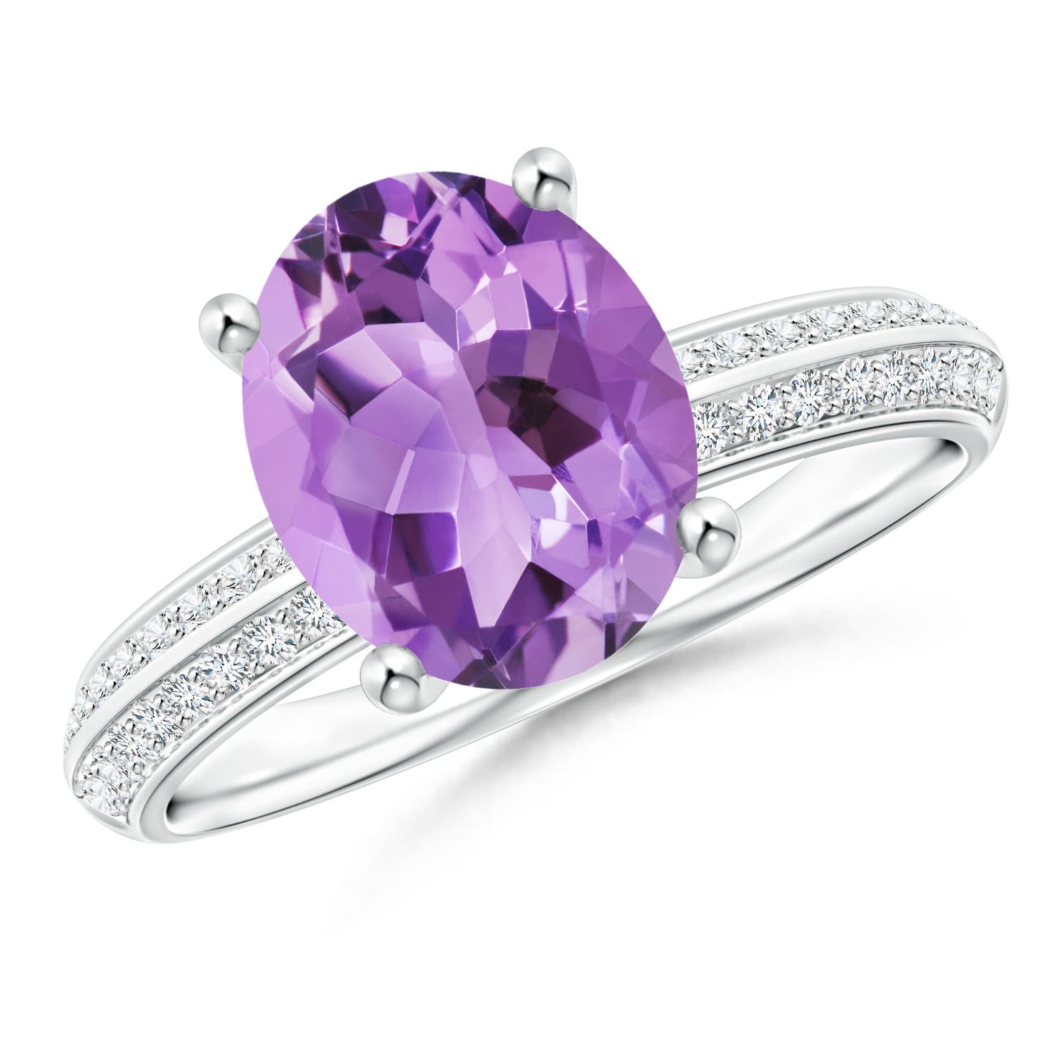 A - Amethyst / 2.5 CT / 14 KT White Gold