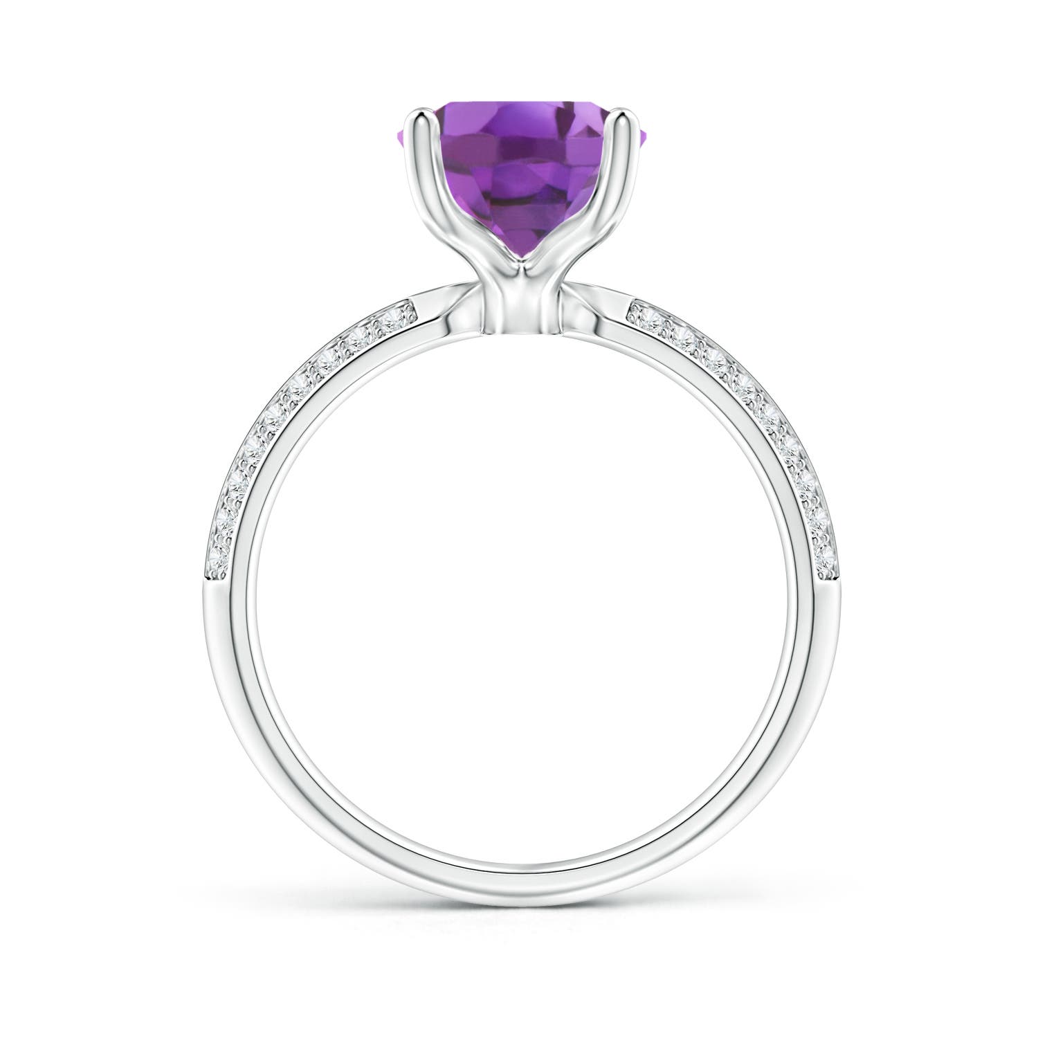 A - Amethyst / 2.5 CT / 14 KT White Gold