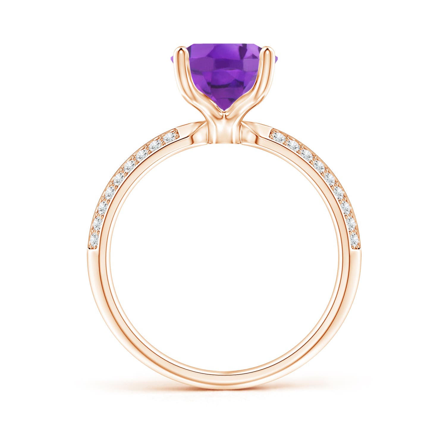 AA - Amethyst / 2.5 CT / 14 KT Rose Gold