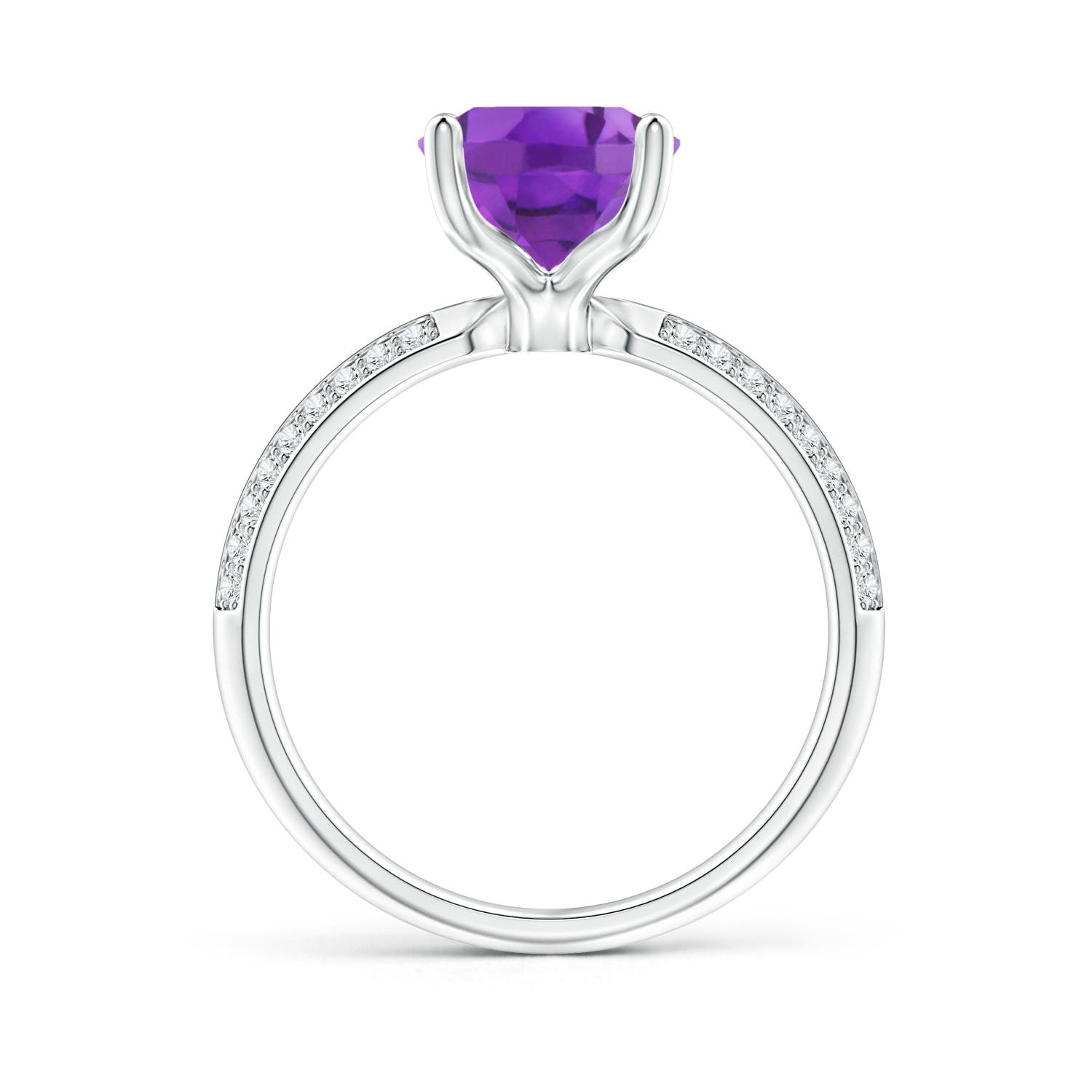 AA - Amethyst / 2.5 CT / 14 KT White Gold