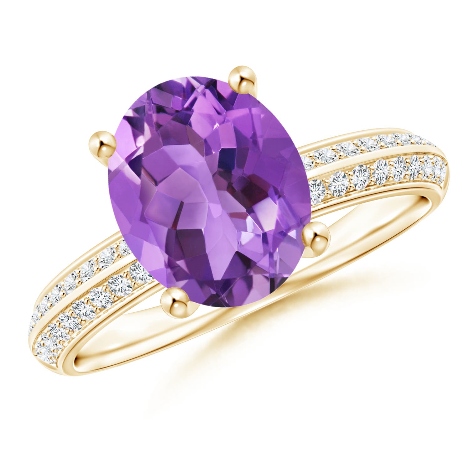 AA - Amethyst / 2.5 CT / 14 KT Yellow Gold