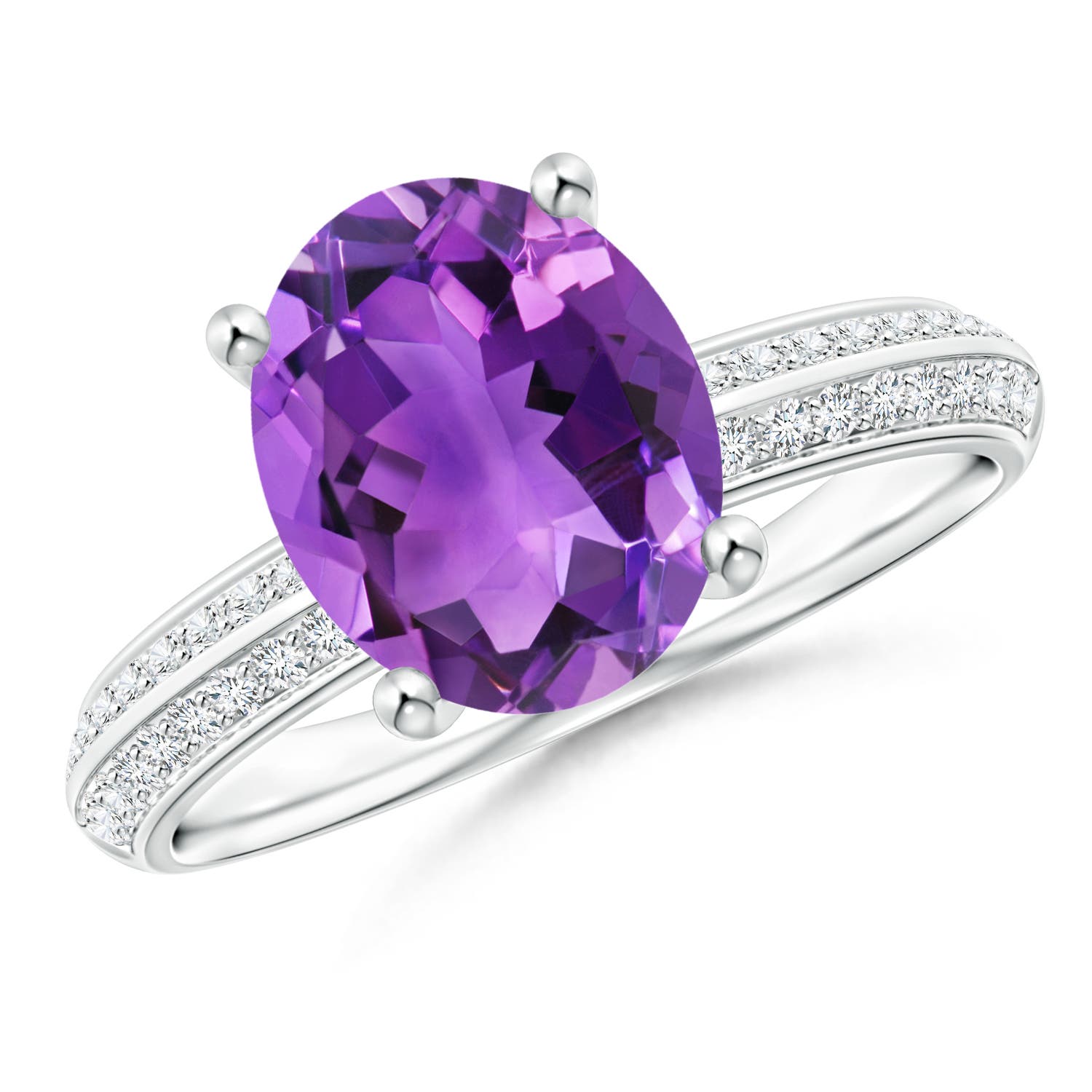 AAA - Amethyst / 2.5 CT / 14 KT White Gold