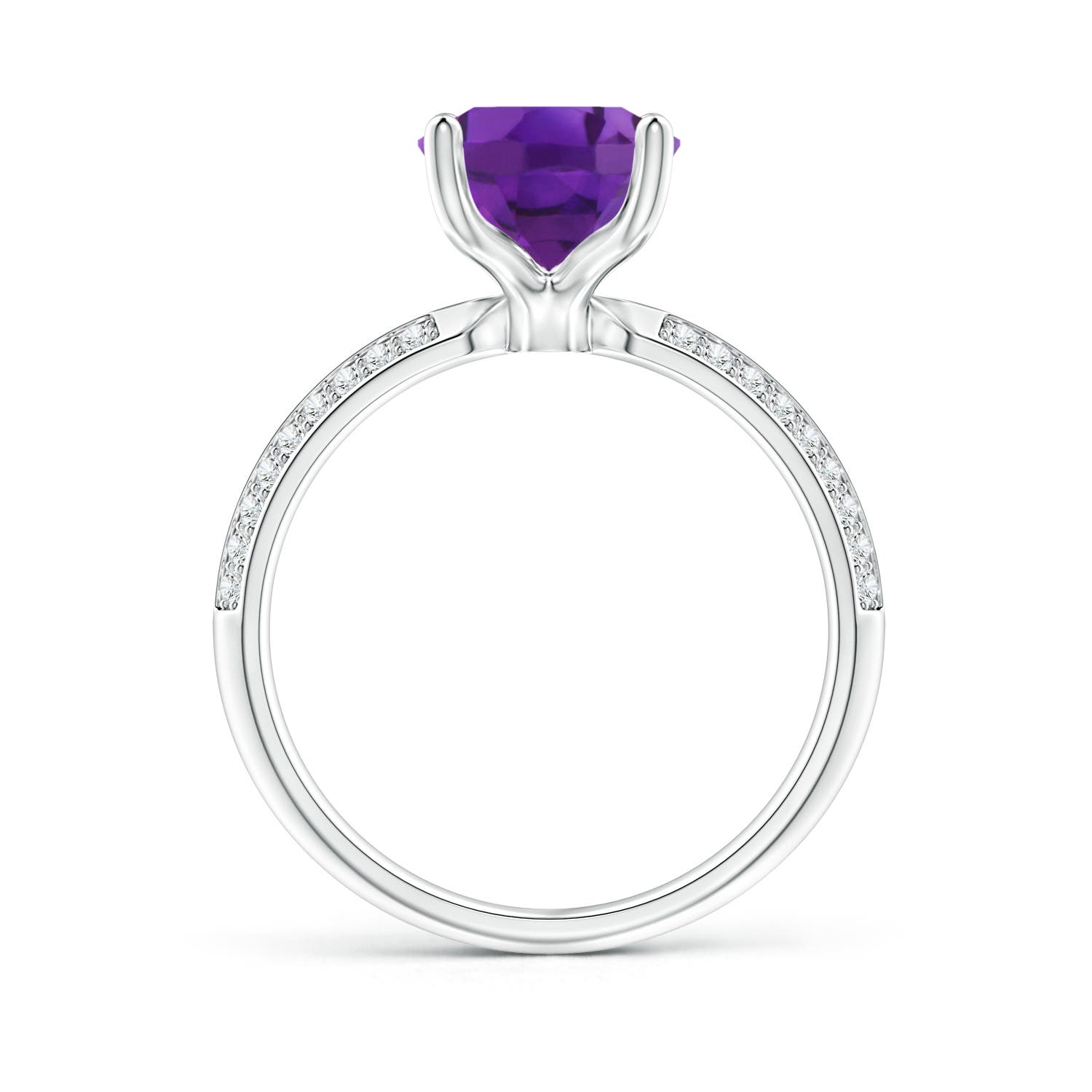 AAA - Amethyst / 2.5 CT / 14 KT White Gold