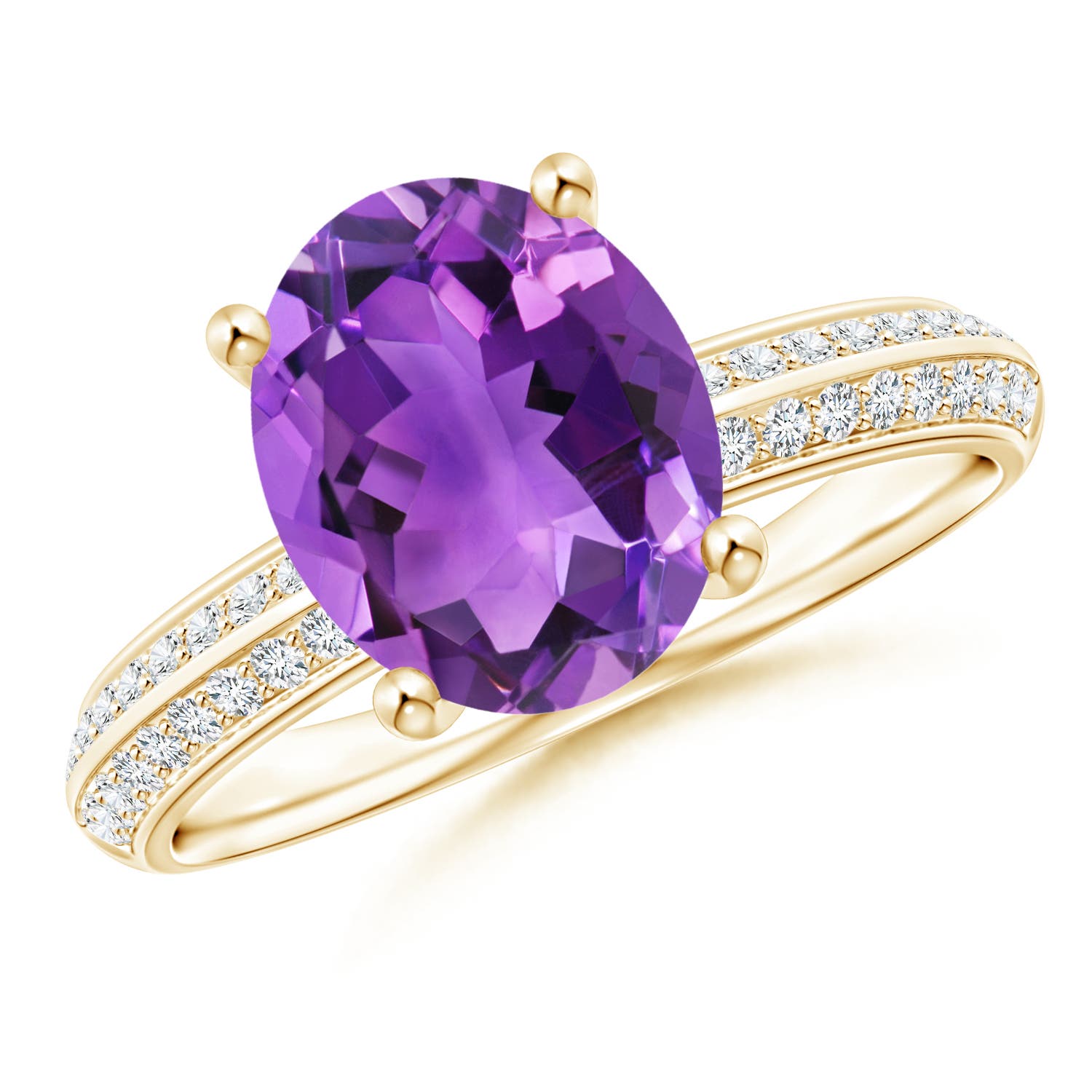 AAA - Amethyst / 2.5 CT / 14 KT Yellow Gold