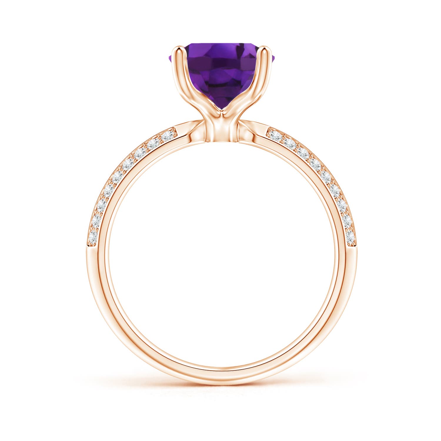 AAAA - Amethyst / 2.5 CT / 14 KT Rose Gold