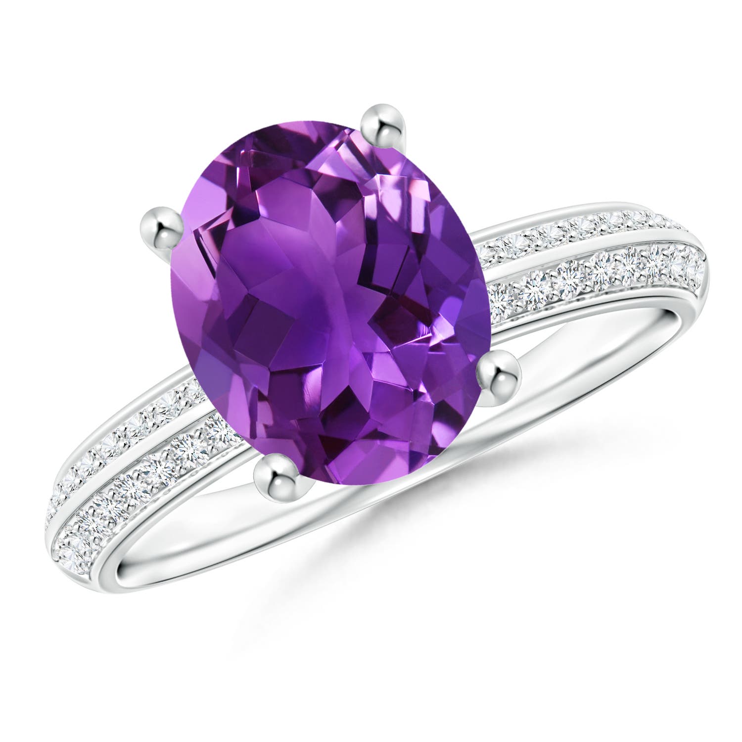 AAAA - Amethyst / 2.5 CT / 14 KT White Gold