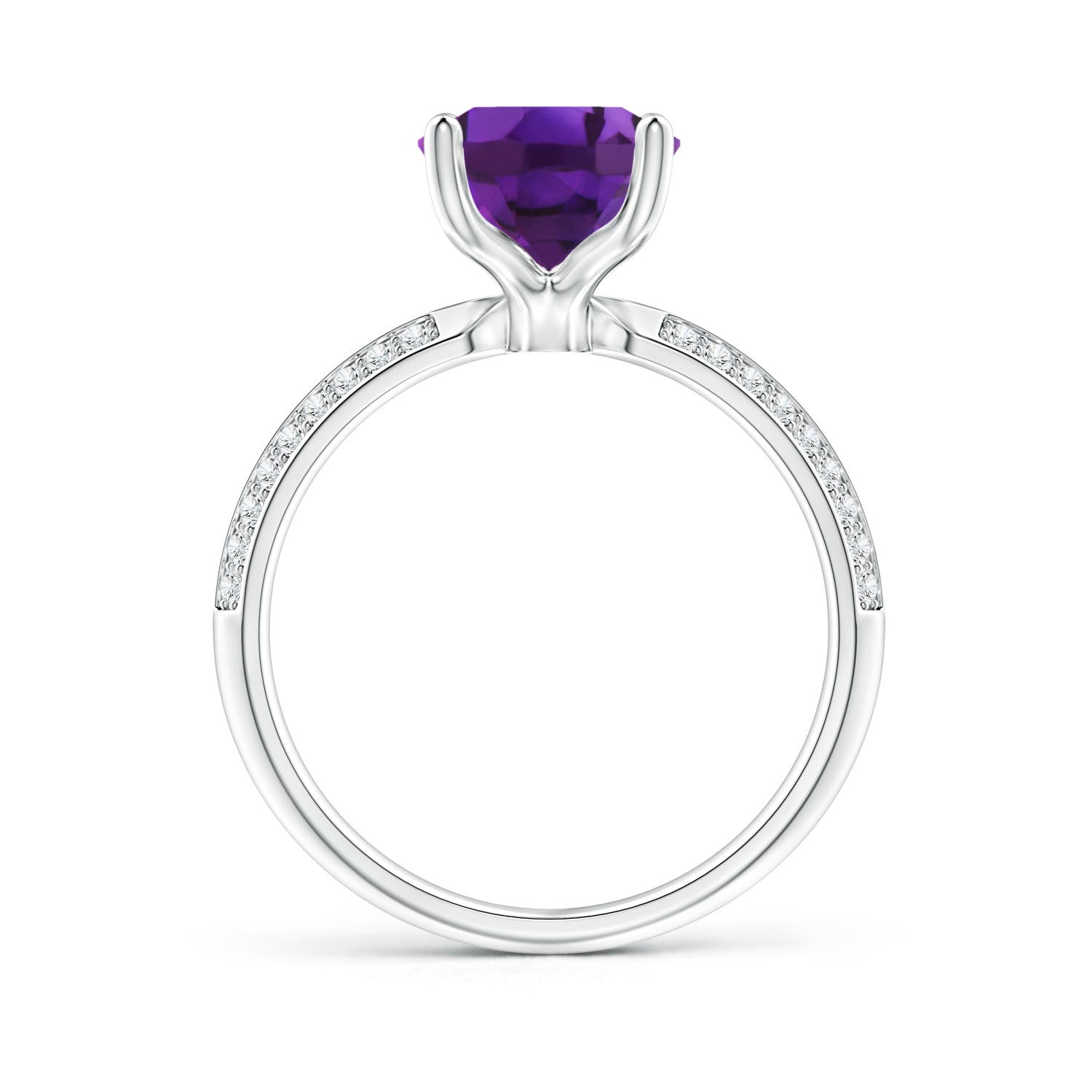 AAAA - Amethyst / 2.5 CT / 14 KT White Gold