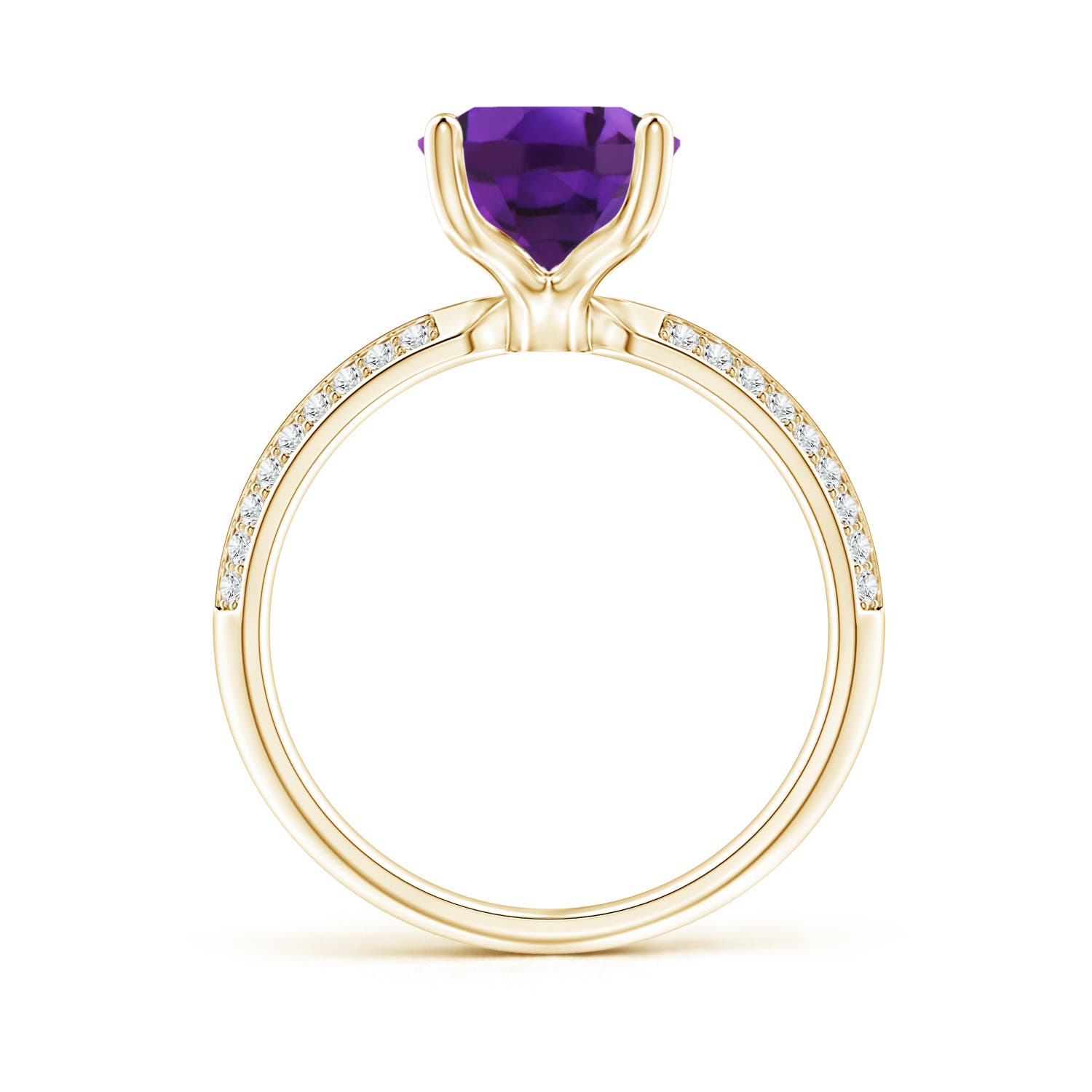 AAAA - Amethyst / 2.5 CT / 14 KT Yellow Gold