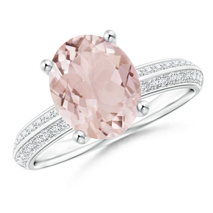 A - Morganite / 2.72 CT / 14 KT White Gold