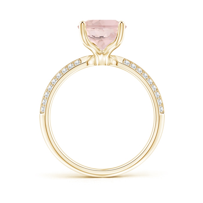10x8mm A Classic Oval Morganite Knife Edge Ring in Yellow Gold product image