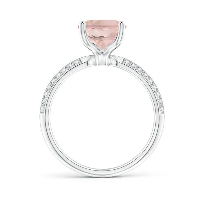 10x8mm AA Classic Oval Morganite Knife Edge Ring in P950 Platinum product image