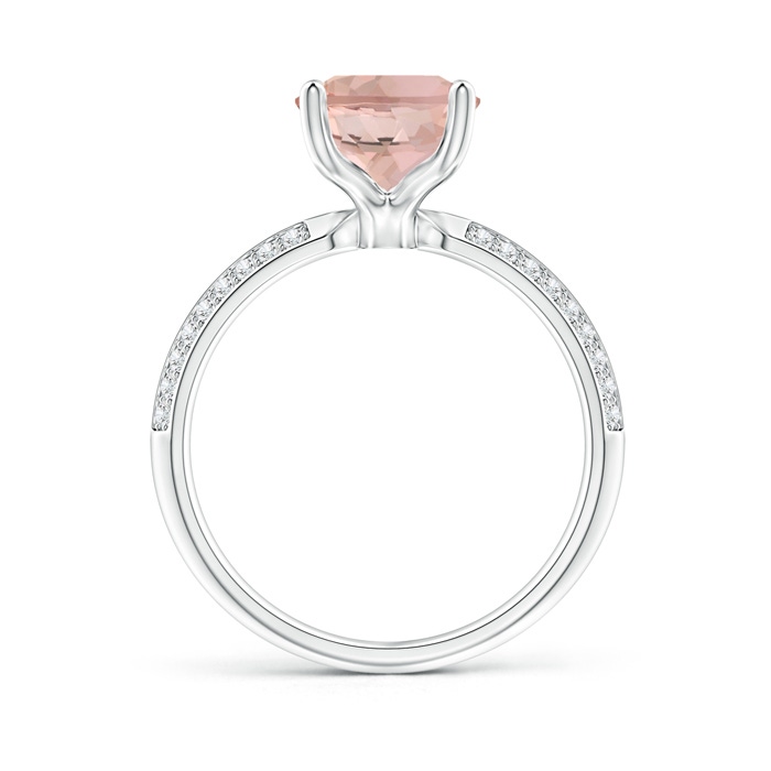 10x8mm AAA Classic Oval Morganite Knife Edge Ring in P950 Platinum product image