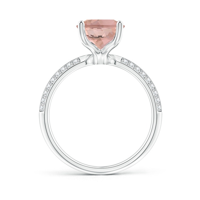10x8mm AAAA Classic Oval Morganite Knife Edge Ring in P950 Platinum product image