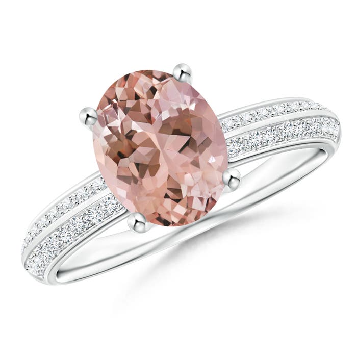 AAAA - Morganite / 1.87 CT / 14 KT White Gold